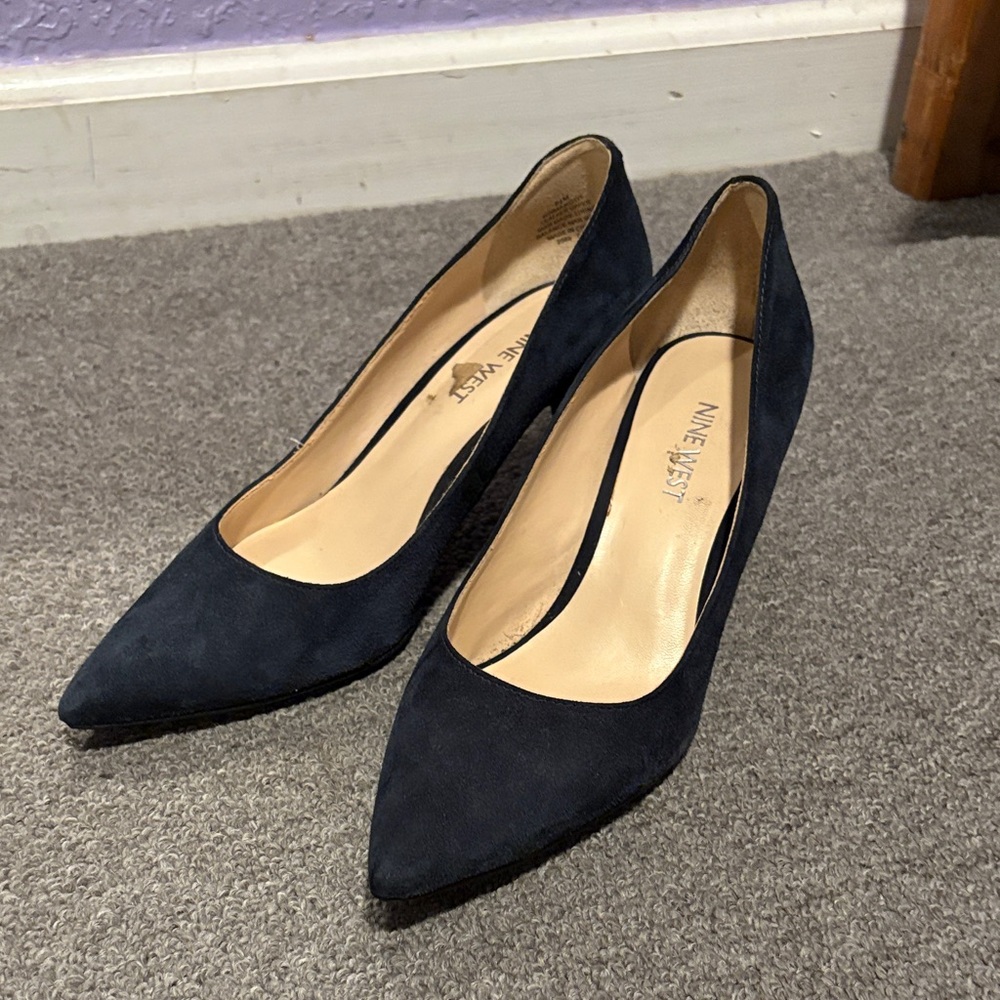 Nine West Dark Blue Pointed Heels